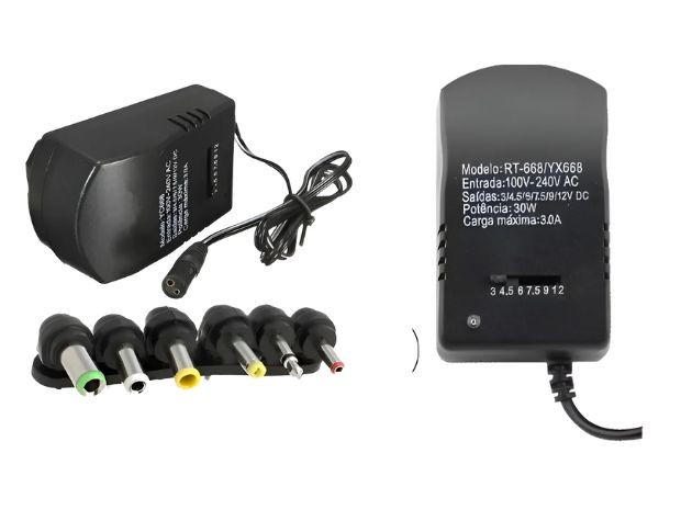 &uu TRANSFORMADOR REGULABLE 3V-12V 3A PLUG 6 FICHAS (053) Y312